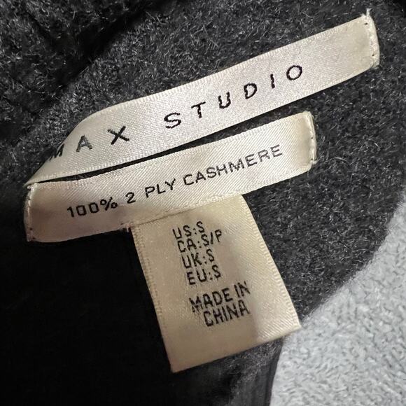 Max Studio 100% 2-Ply Cashmere Sweatee Womens Small Gray Buttons - Picture 6 of 6